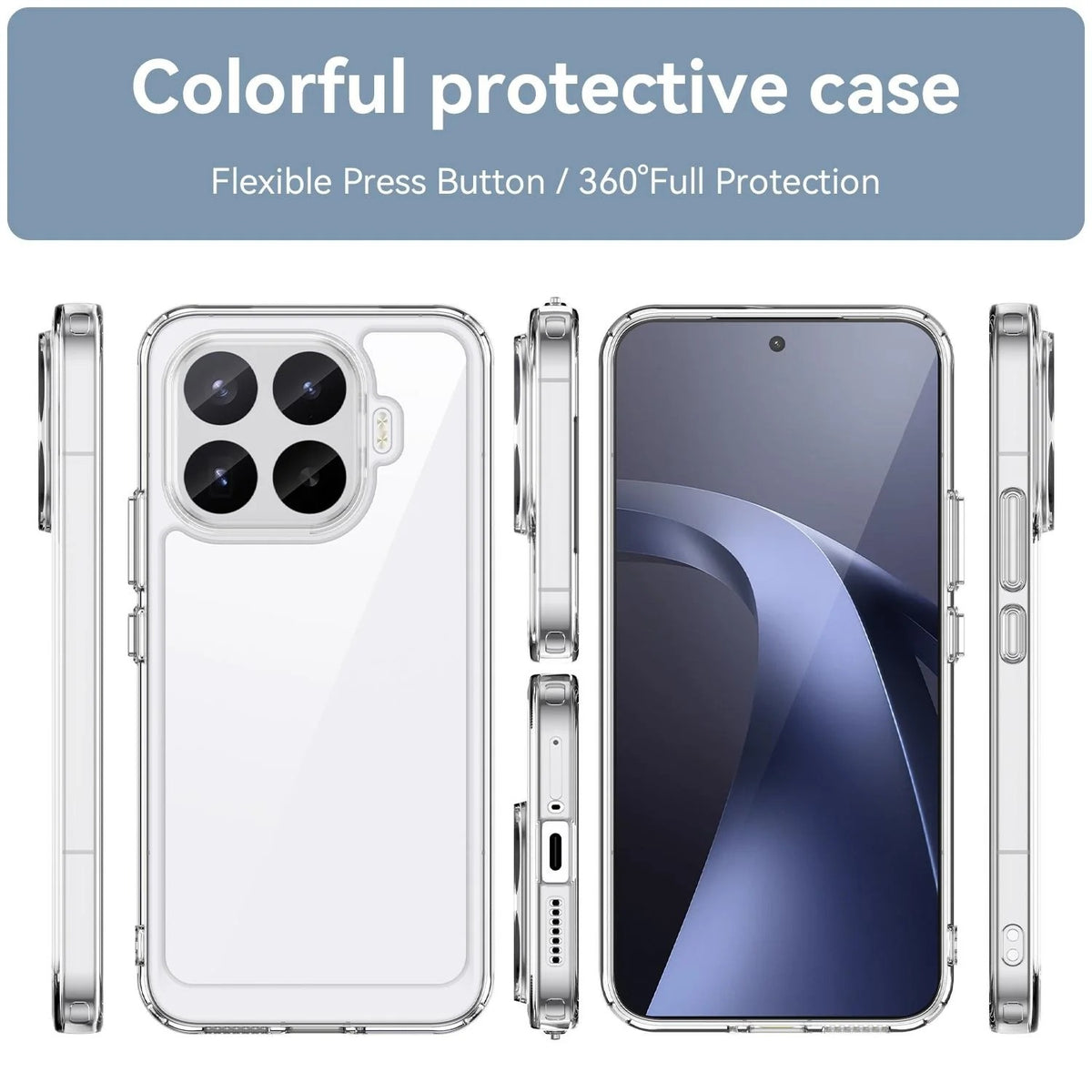 Xiaomi 17T Pro - Crystal Clear Armor Case with Raised Lens Protection